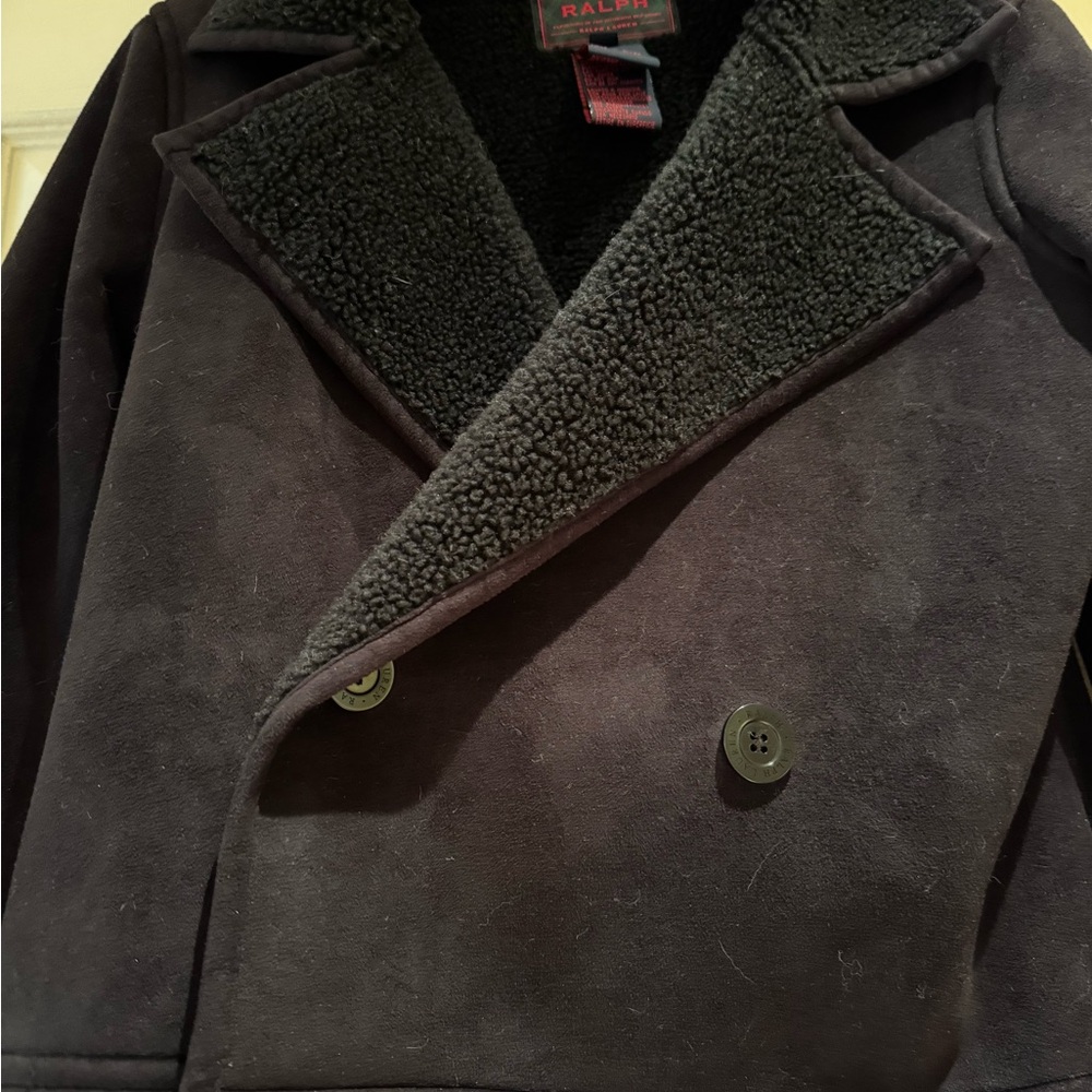 Ralph Lauren Faux Fur Sherpa Fleece Double Breasted Coat
Women’s Black Color